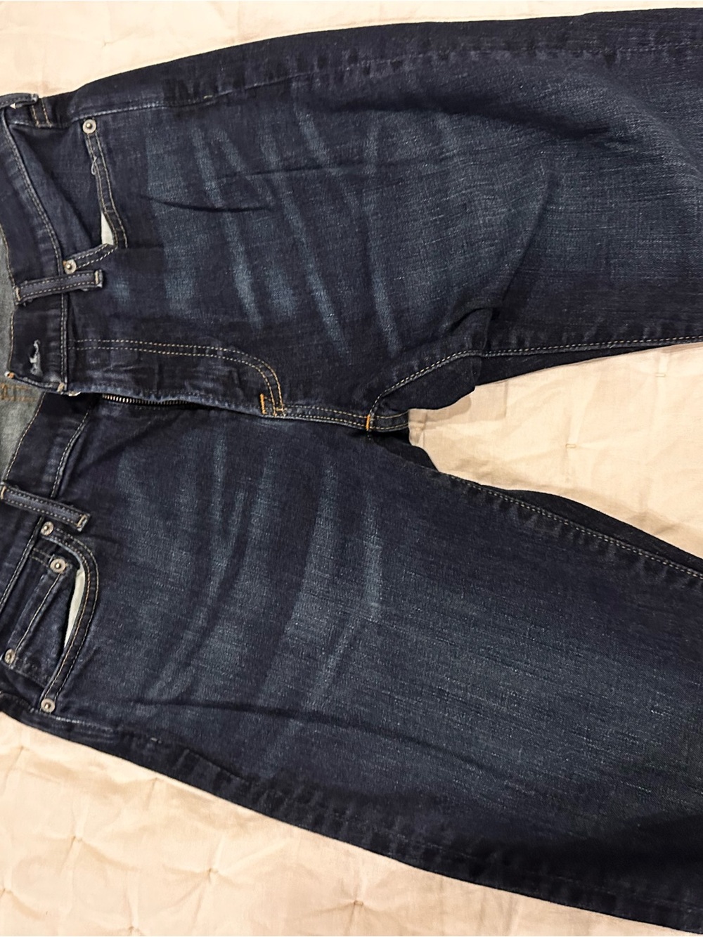 Abercrombie & Fitch Men's Dark Indigo Straight Slim Jeans